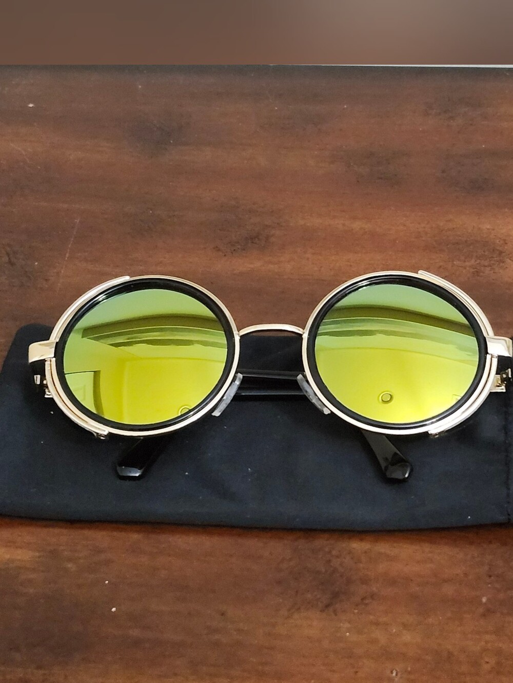 Vintage Retro Mirror Round SUN Glasses Goggles Steampunk Punk Sunglasses